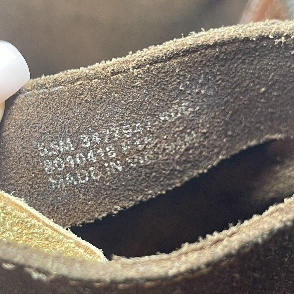 Frye Tessa Zip Short Low Boot Womens 5.5 Brown Cognac Leather Suede Cuban Heel - Picture 9 of 10
